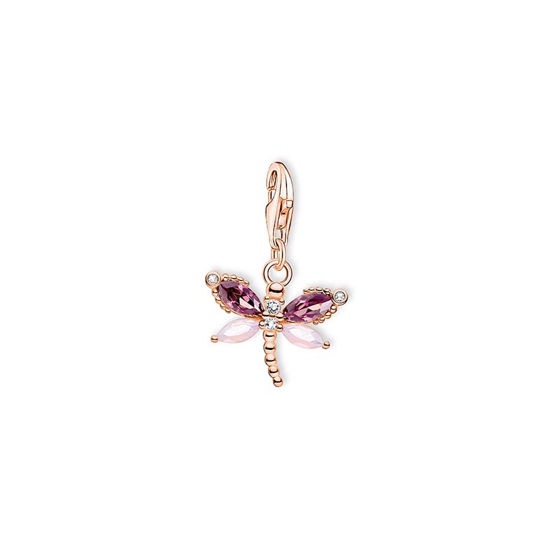 Charm-Anhänger Libelle Roségold