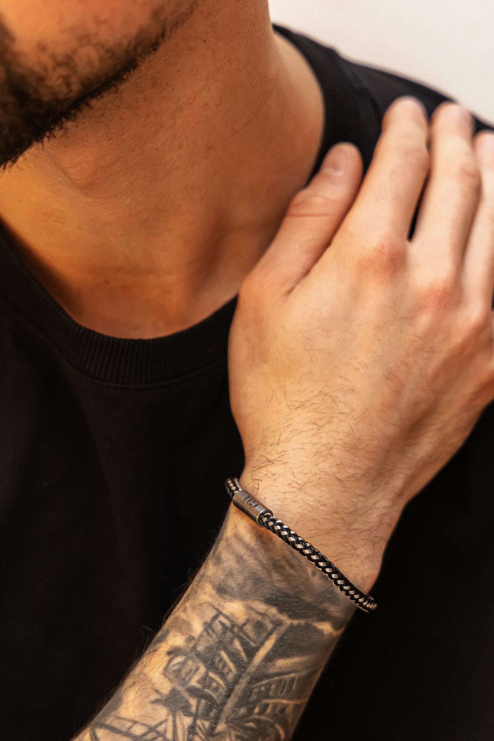 Armband Leder schwarz 21cm 41185221541982
