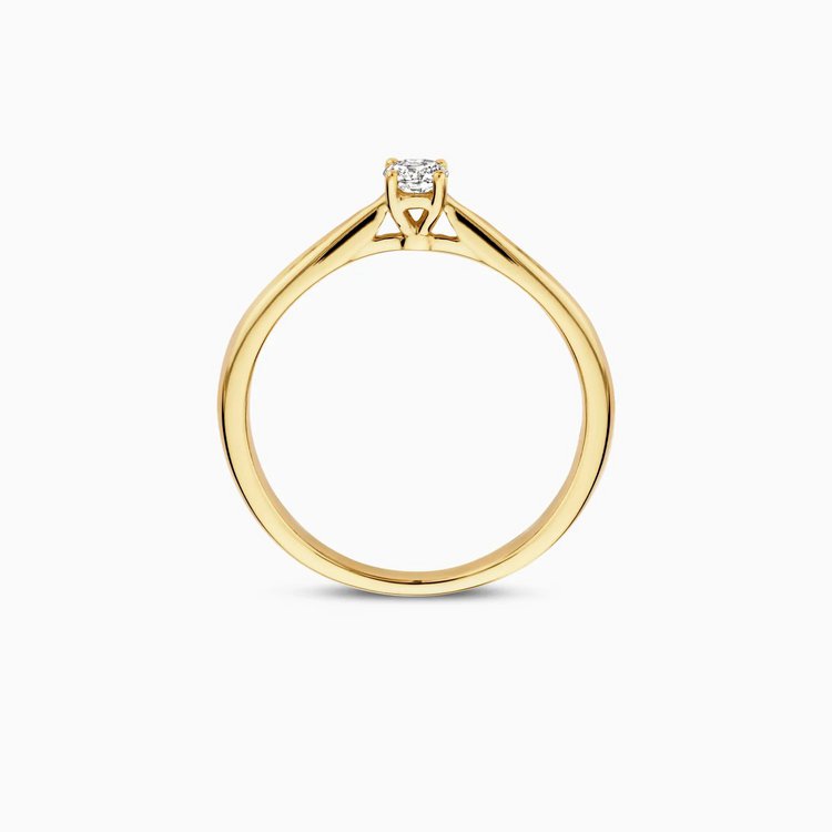 Ring 56 - Gold 585 14K - Lab-Grown-Brillant 0,15