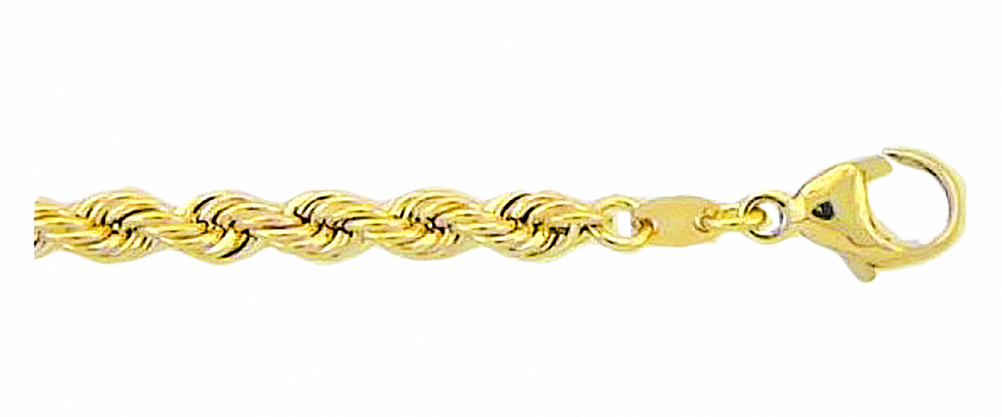 Damen 333 Gold Kordel Halskette 50 cm Ø 3,8 mm