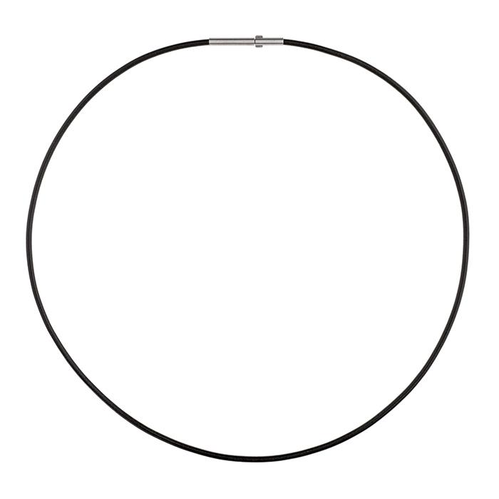Ernstes Design Leder-Collier in schwarz ø 2mm.