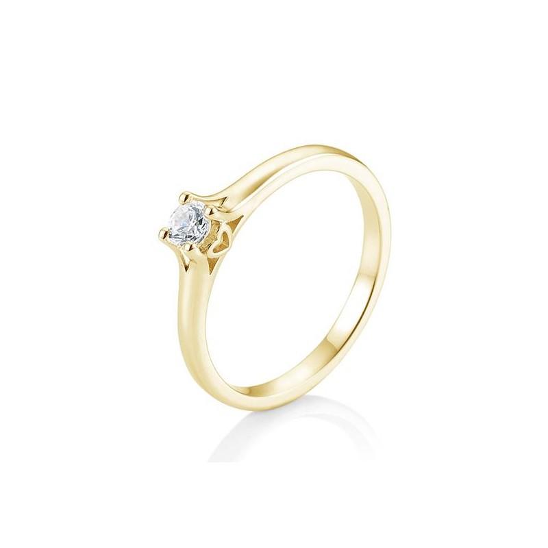 Saint Maurice Antragsring Herzkrappe 0,20ct.w-si.