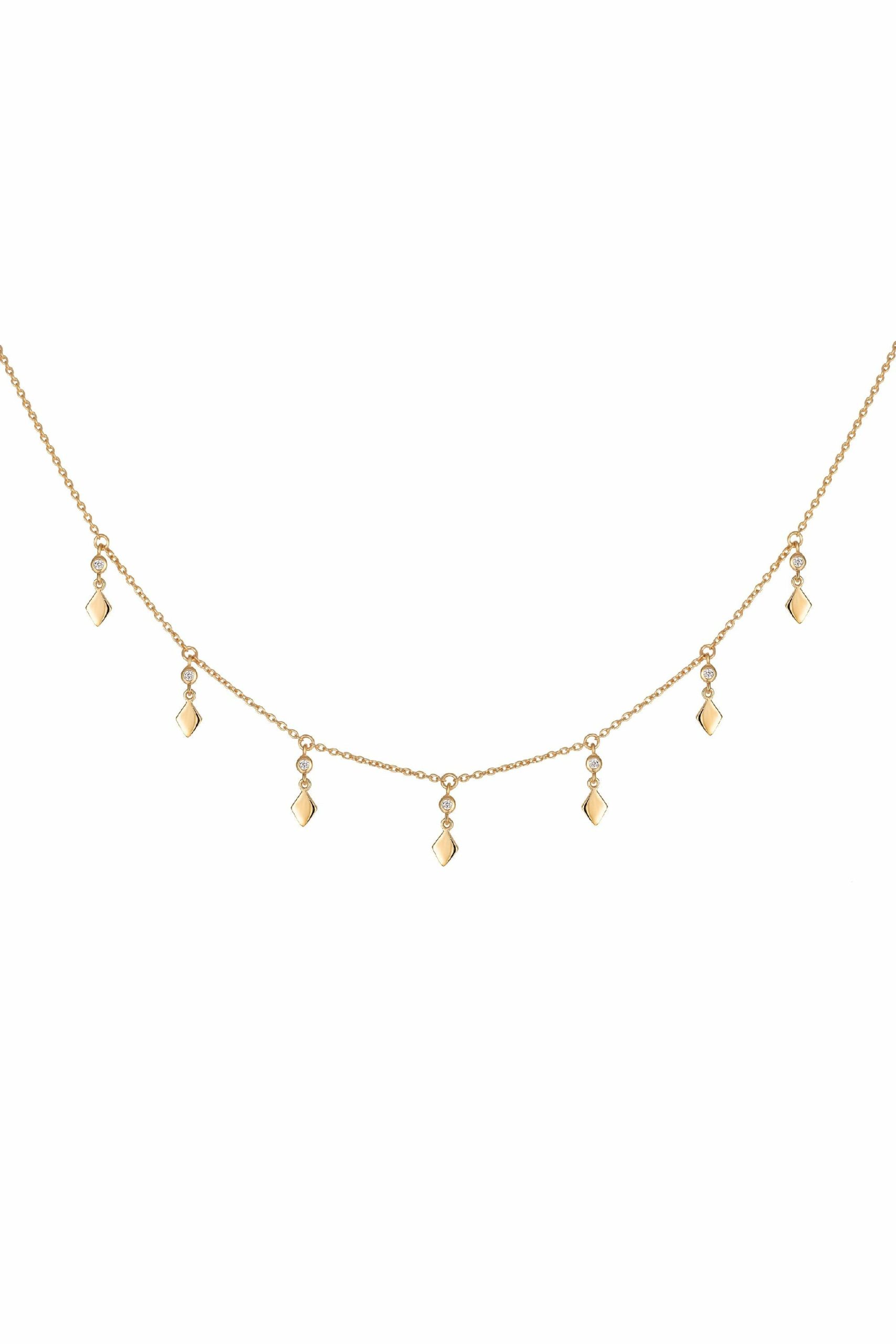 Halskette 925 Silber vergoldet mit Zirkonia 41185219641438