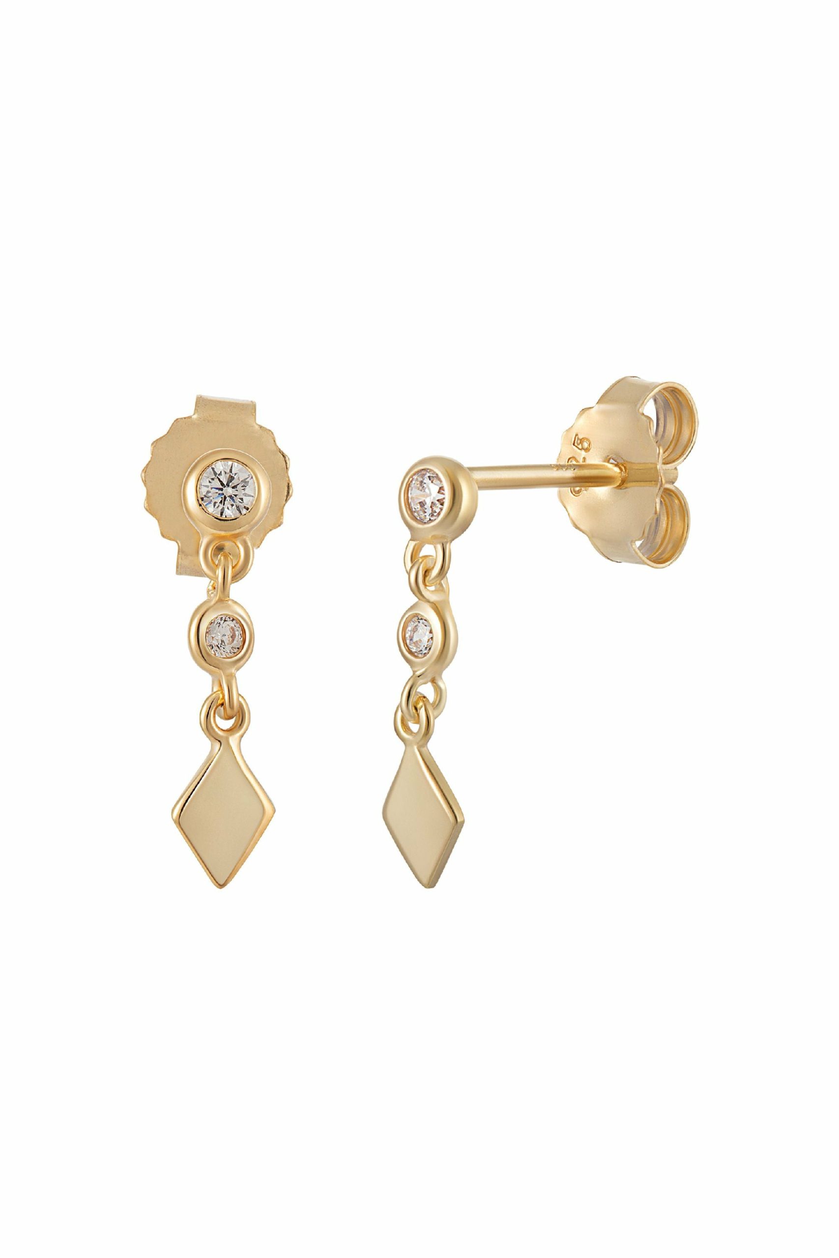 Ohrringe 925 Sterling Silber vergoldet Boho Zirkonia 41185216987230
